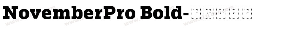 NovemberPro Bold字体转换